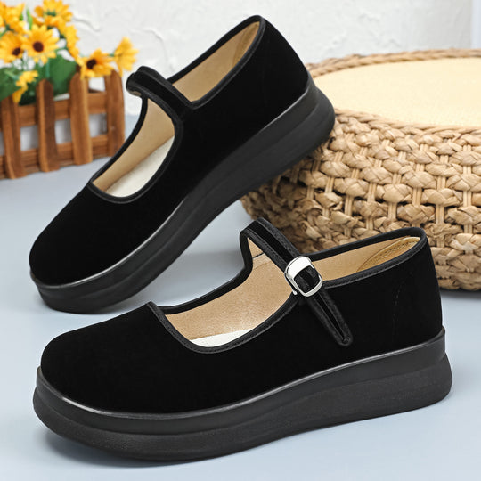 Damen Elegante und bequeme Mary Jane Schuhe mit verstellbarem Riemen EB