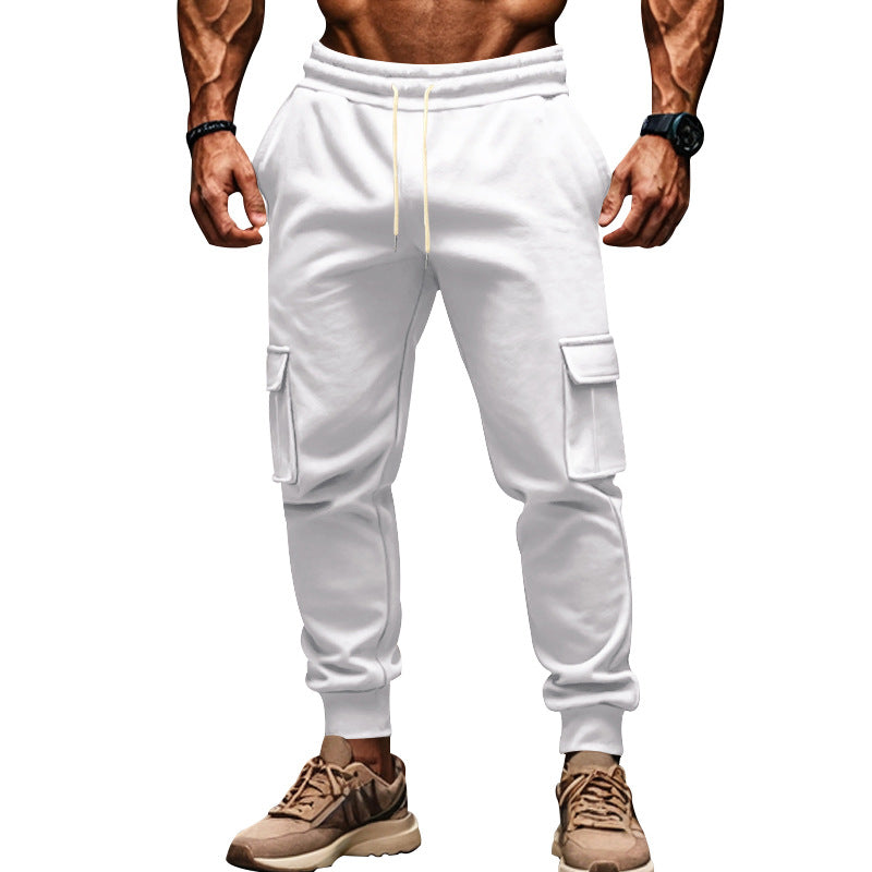 Herren Cargo-Jogginghose mit elastischem Bund und multifunktionalen Taschen EB