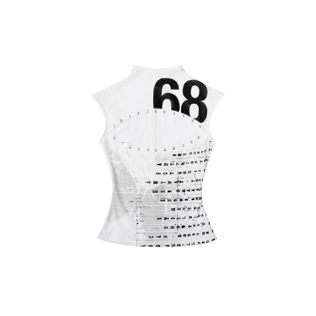 Damen Kreatives Tank-Top mit Grafischem Druck EB