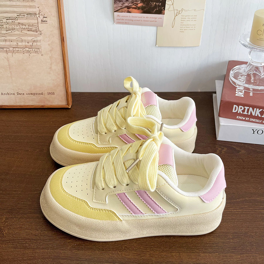 Damen Sportliche Sneakers mit dickem Profil und atmungsaktiver Obermaterialkombination EB