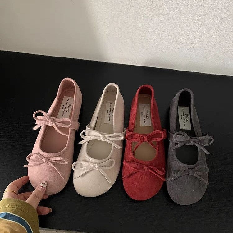 Damen Ballerinas mit verspieltem Schleifen-Design EB