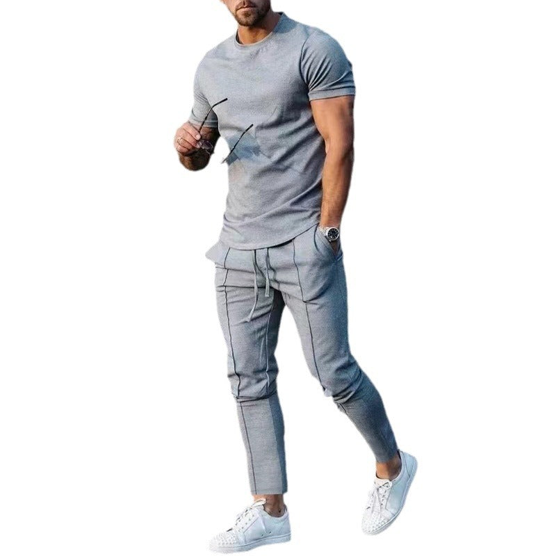 Herren lässiges T-Shirt und Jogginghose Set EB