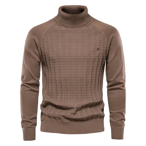 Herren Rollkragenpullover mit strukturiertem Muster EB