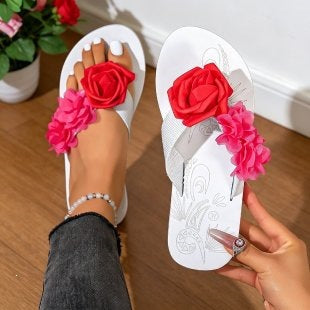 Damen Komfortable Zehentrenner Sandalen EB