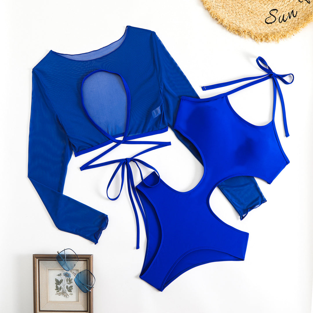 Damen Bikini-Set mit transparentem Oberteil und innovativem Schnitt EB