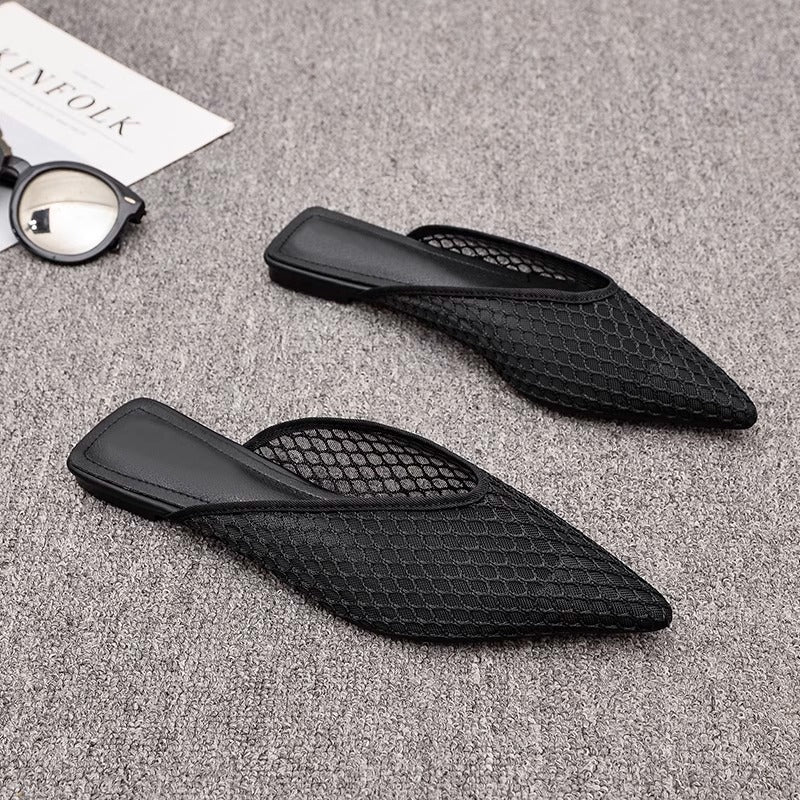 Damen spitze Mules mit Netzdesign EB