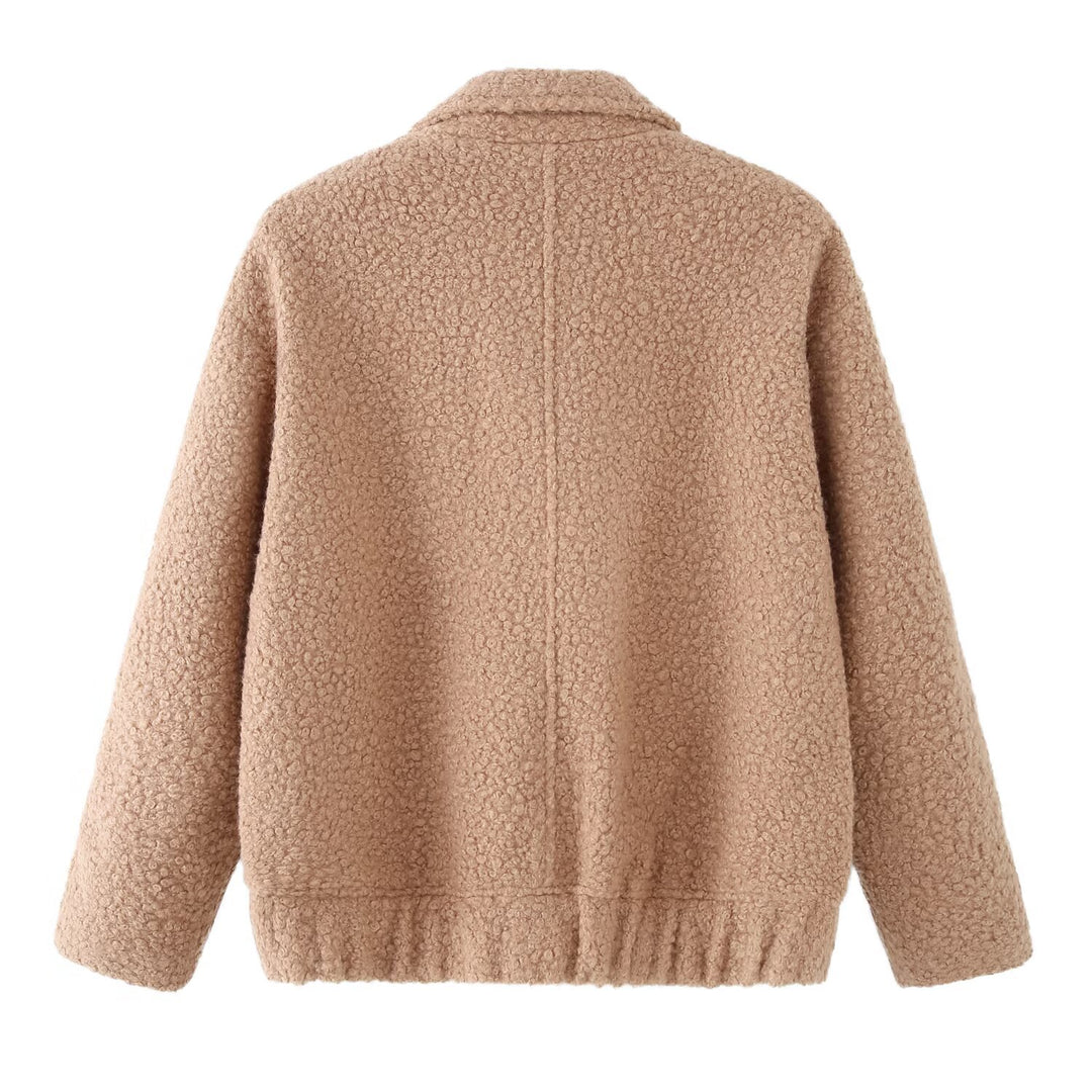 Damen kuschelige Teddyjacke im modernen Schnitt EB