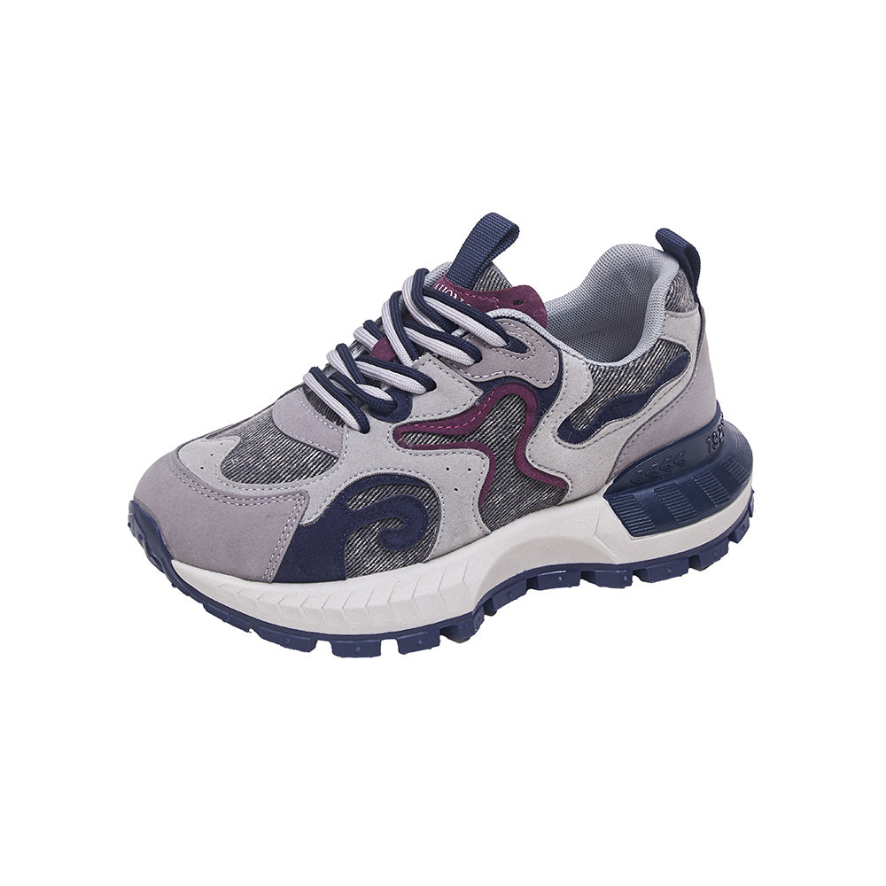 Damen sportliche Sneakers mit modernem Design und robustem Sohlenprofil EB