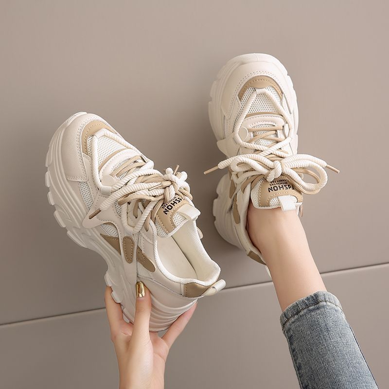 Damen Sportliche Chunky Sneaker mit atmungsaktivem Mesh und weicher Sohle EB
