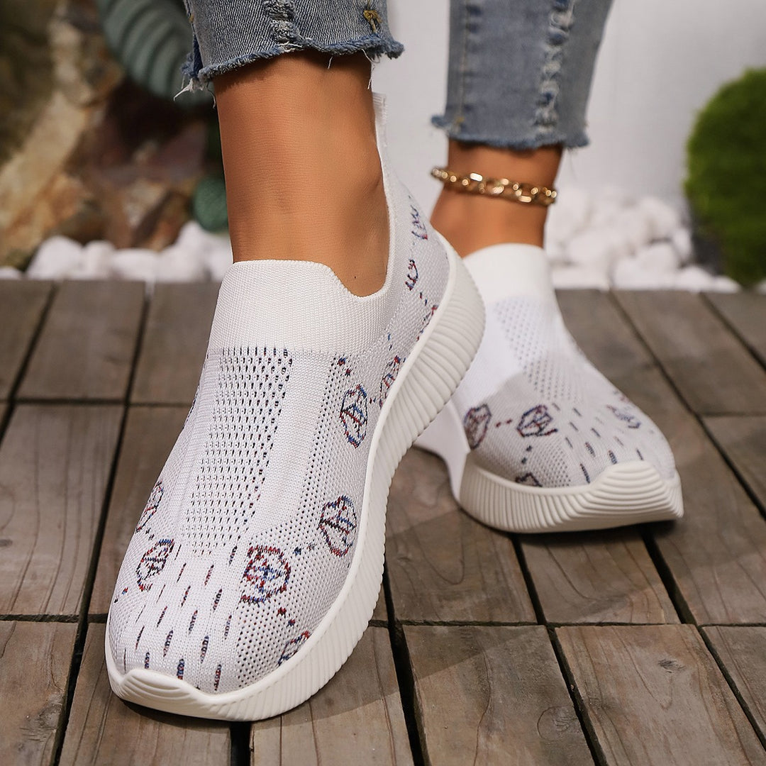 Damen atmungsaktive Slip-On Sneakers im modernen Design mit komfortabler Sohle EB