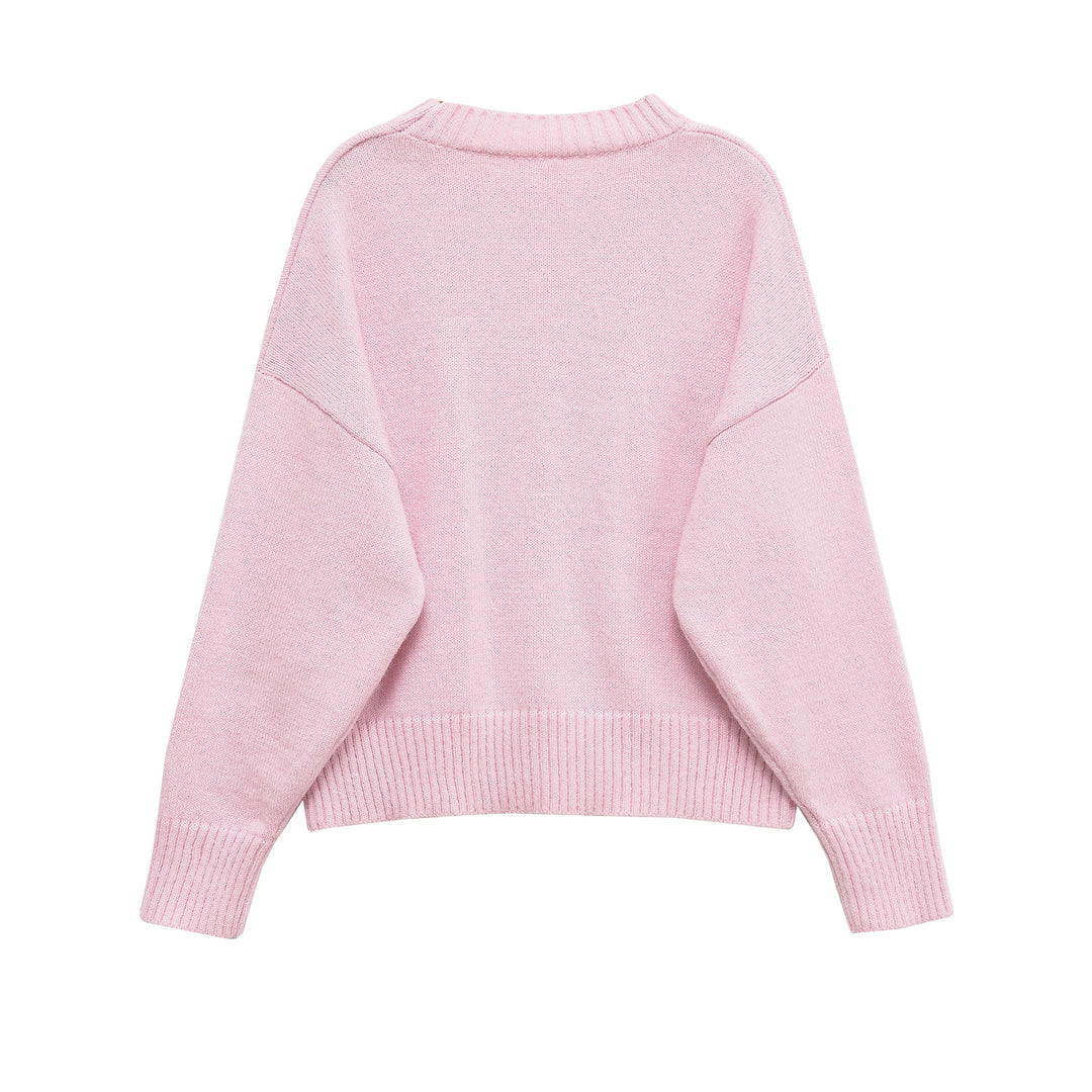 Damen lässiger Oversized Pullover EB