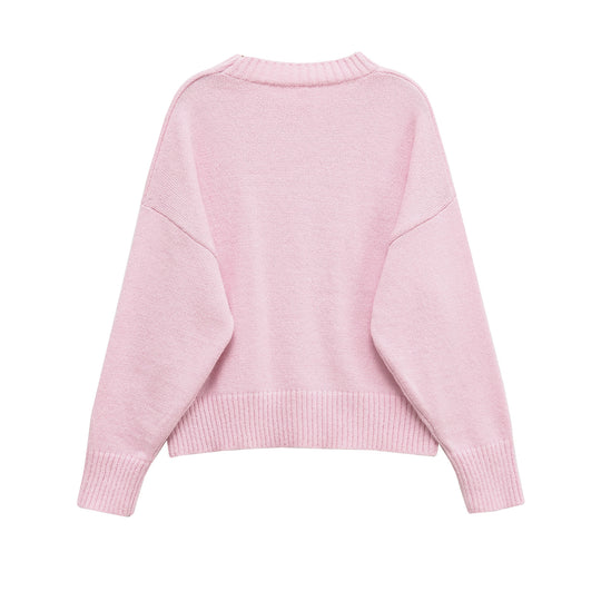Damen lässiger Oversized Pullover EB