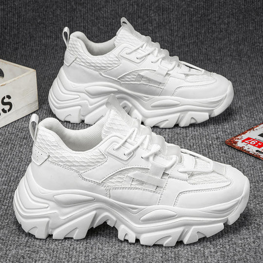 Damen Sportliche Chunky Sneaker mit atmungsaktiver Materialstruktur und rutschfester Gummisohle EB