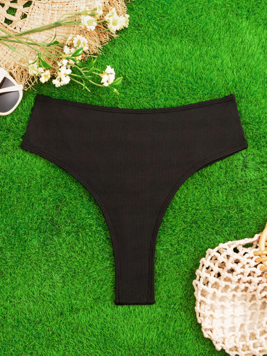 Damen Hochtaillierte Badeshorts mit Raffung EB