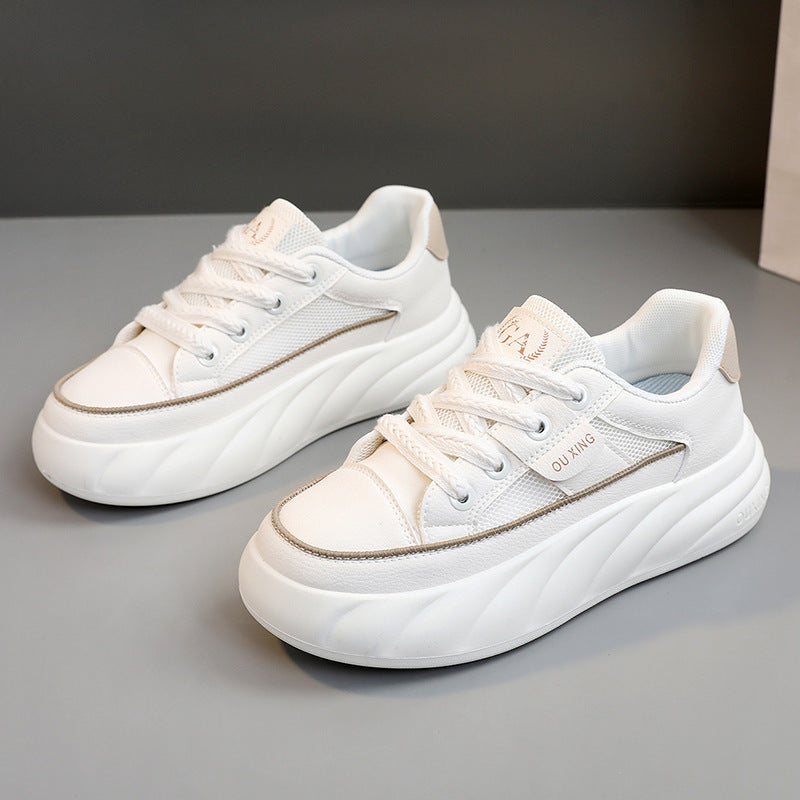 Damen trendige Chunky Sneakers mit hochgezogener Sohle und atmungsaktivem Obermaterial EB