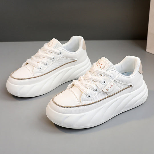 Damen trendige Chunky Sneakers mit hochgezogener Sohle und atmungsaktivem Obermaterial EB