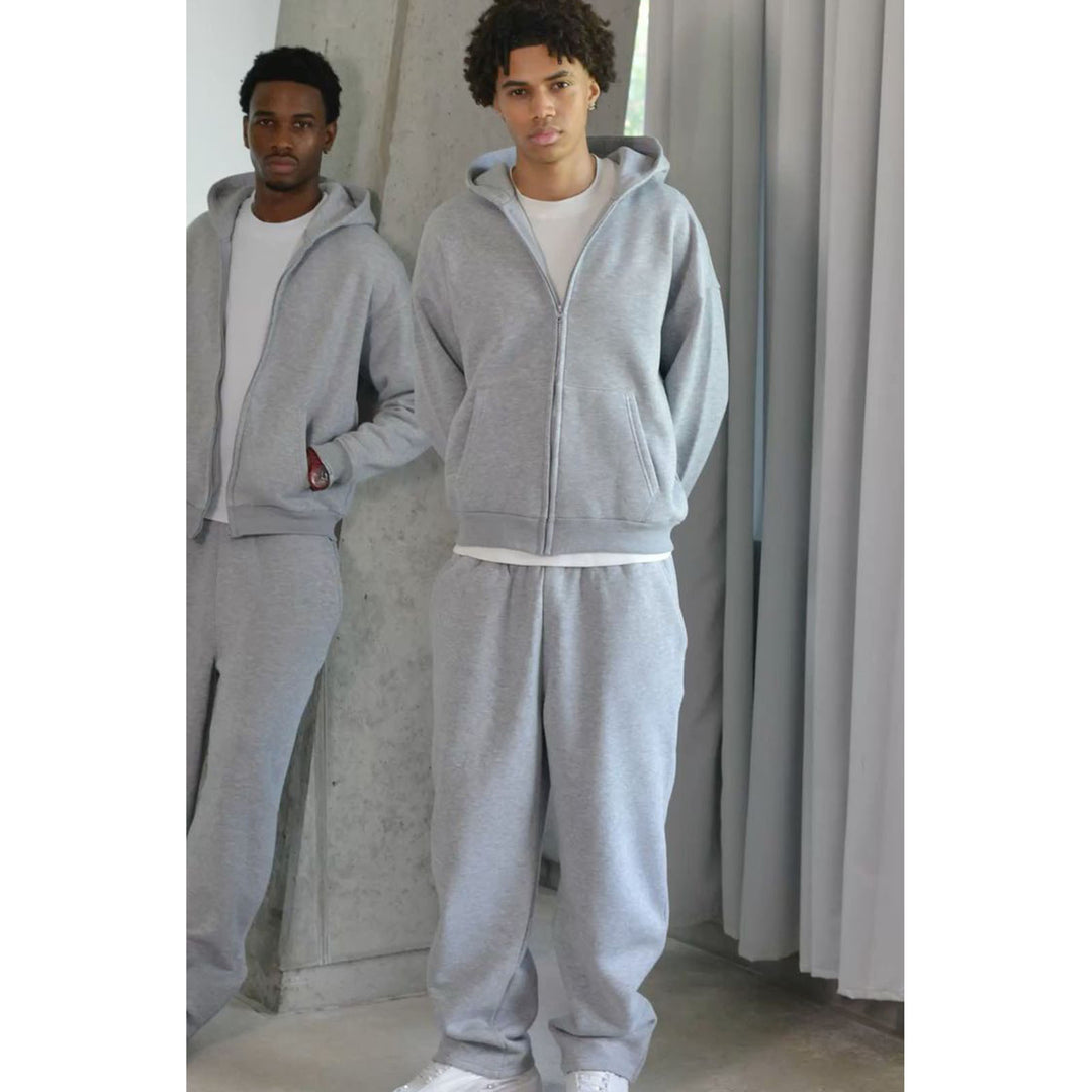 Herren nan Oversize Zip-Hoodie und Relaxed Sweatpants Set EB