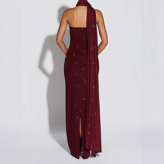 Damen Glamouröses Abendkleid mit schimmernden Details EB