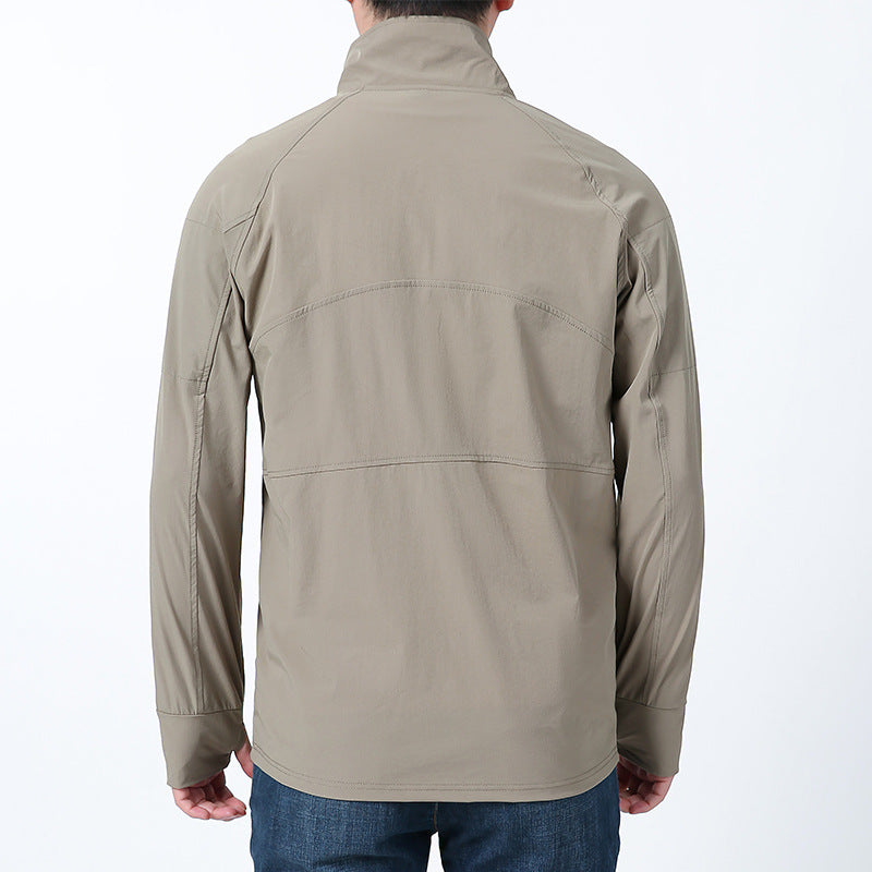 Herren nan Softshell-Pullover mit kurzem Reißverschluss, Ärmeltasche und Raglanärmeln EB