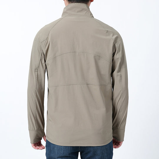 Herren nan Softshell-Pullover mit kurzem Reißverschluss, Ärmeltasche und Raglanärmeln EB