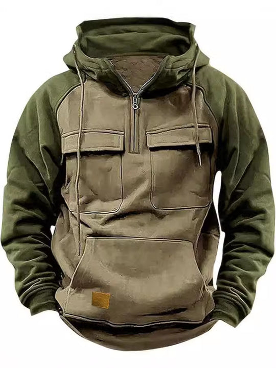 Herren funktionale Kapuzenjacke mit praktischen Taschen EB