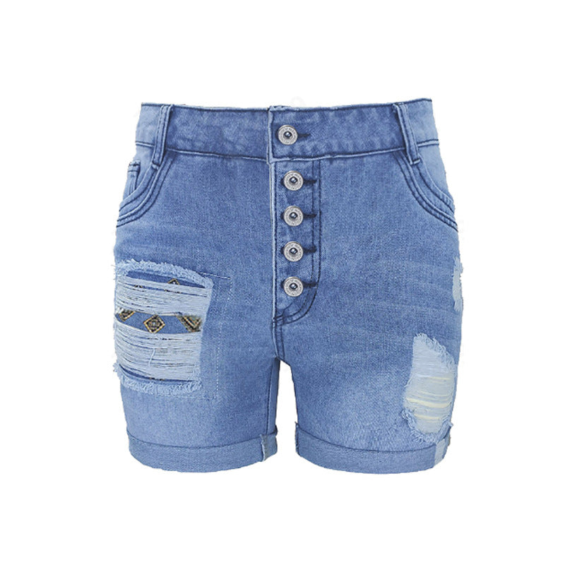 Damen modische destroyed Jeansshorts EB