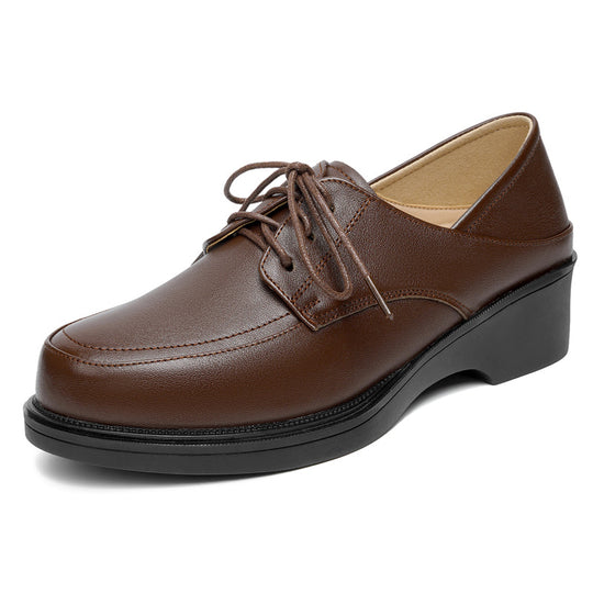 Damen elegante Schnürschuhe mit robustem Blockabsatz und modischem Design EB