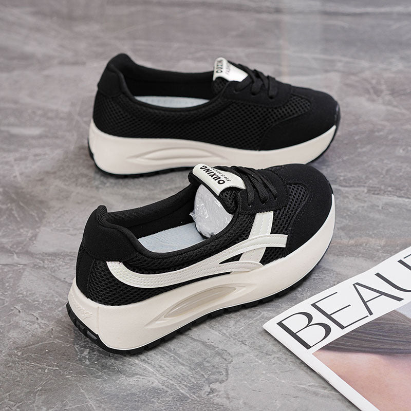 Damen Bequeme Sport-Sneaker mit atmungsaktivem Obermaterial und dämpfender Laufsohle EB