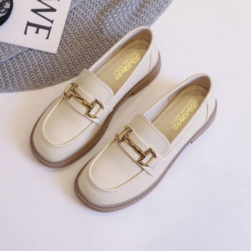 Damen Klassische Loafers mit elegantem dekorativen Schnallenverschluss EB