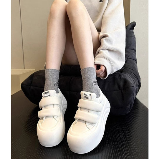 Damen Modische Chunky Sneakers mit verstellbarem Klettverschluss und ergonomischer Sohle EB