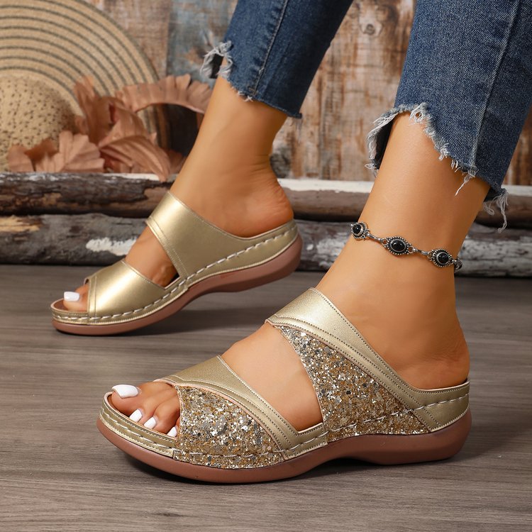 Damen Komfortable Clogs mit modischen Querriemen und ergonomischem Fußbett EB