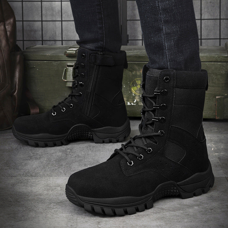 Herren Feste Tactical Boots mit seitlichem Reißverschluss und griffiger Sohle EB