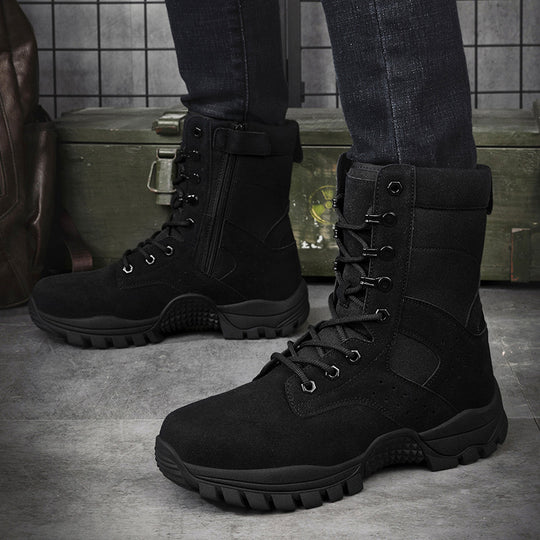 Herren Feste Tactical Boots mit seitlichem Reißverschluss und griffiger Sohle EB