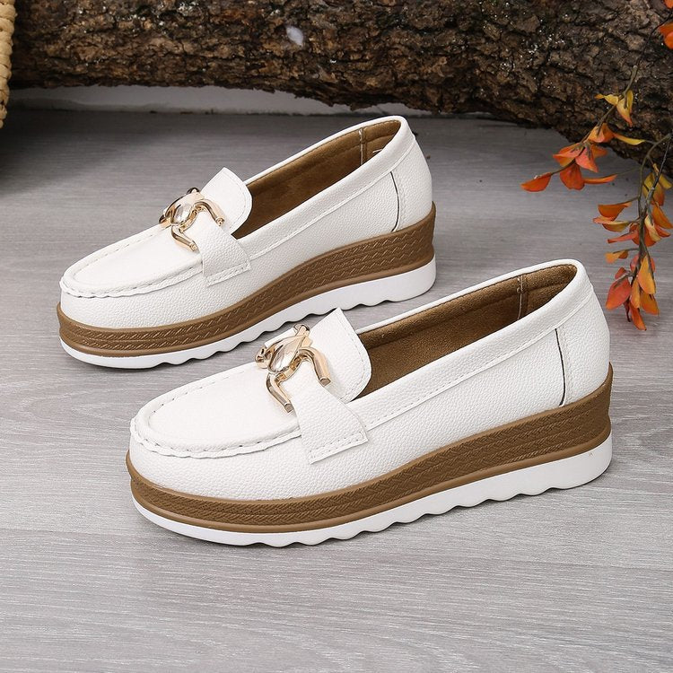 Damen Elegante Mokassins mit modischem Plateau EB