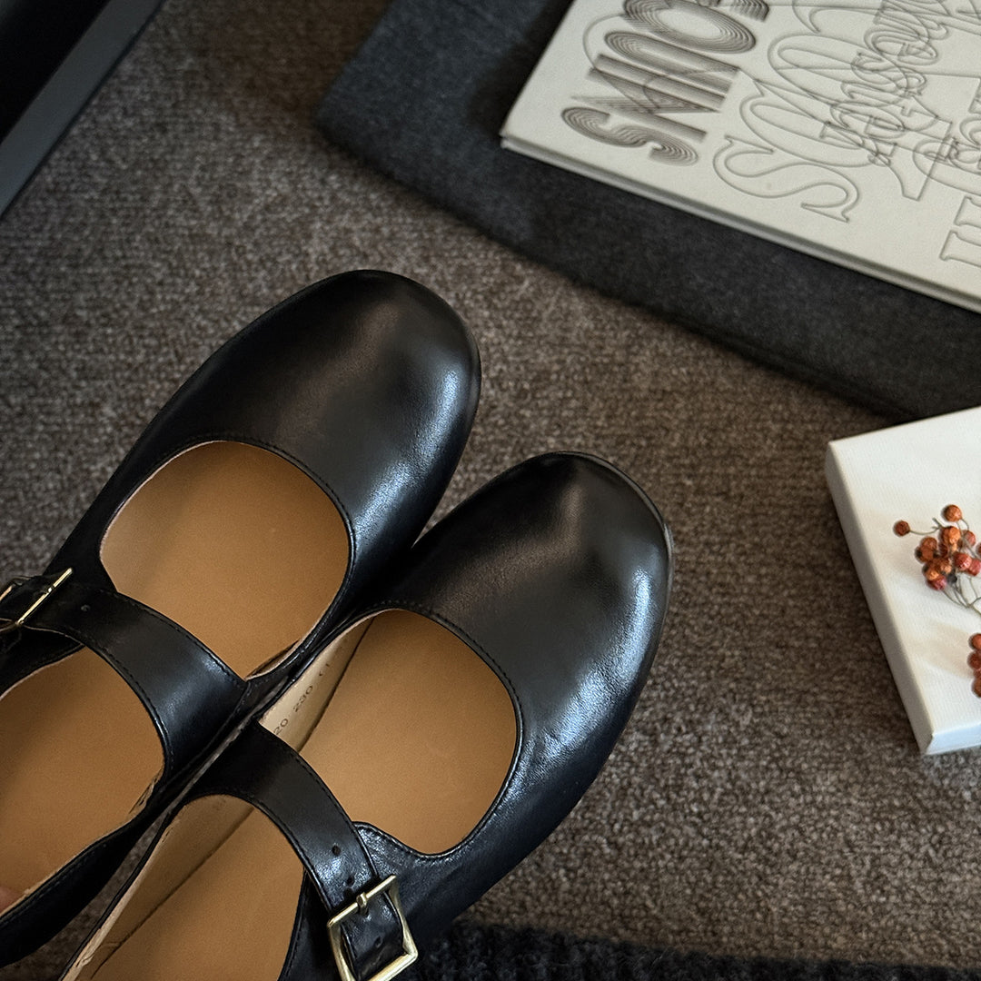 Damen Elegante und komfortable Mary-Jane Schuhe mit modischer Schnalle EB