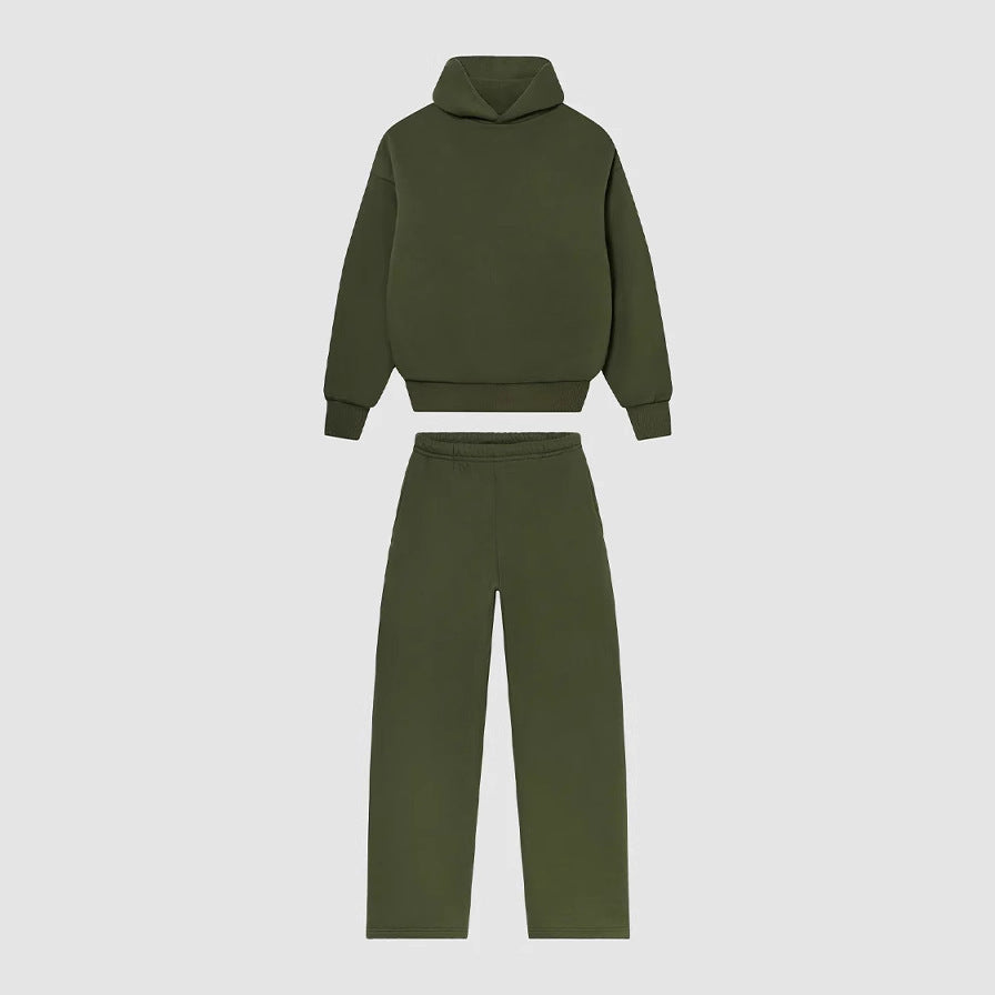 Unisex nan gemütliches Loungewear-Set mit hohem Rollkragen, relaxed-fit Sweatshirt und gerader Sweatpants EB