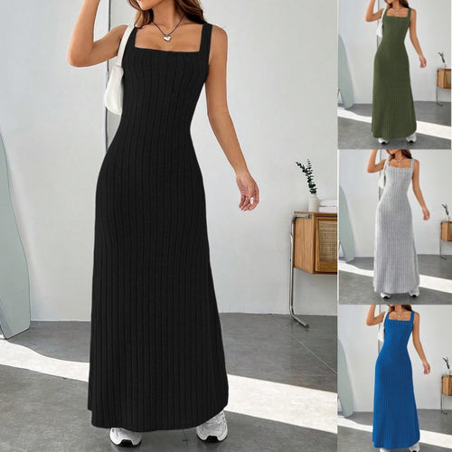 Damen Maxikleid mit figurbetonendem Schnitt und raffinierten Rippstrukturen EB