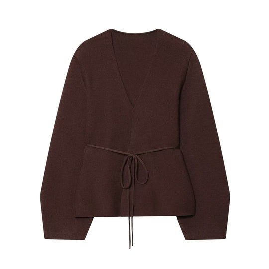 Damen Strickjacke mit eleganter Taillierung und V-Ausschnitt EB