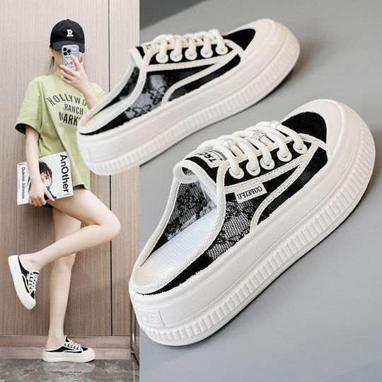 Damen Sneakers mit trendigem Schnitt und modischer Netzoberfläche EB
