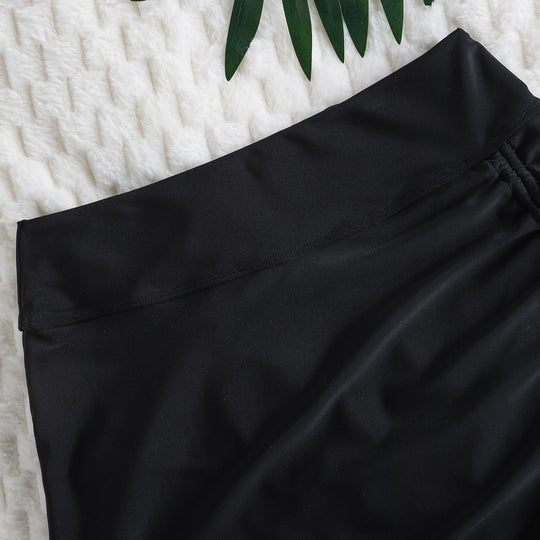 Damen Bade-Rock mit Raffungsdetails und eleganter Wellenkante EB