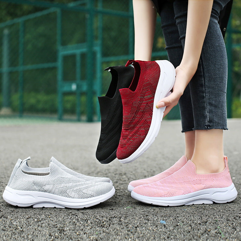 Damen Atmungsaktive Slip-On Sneakers mit rutschfester Sohle und flexiblem Design EB