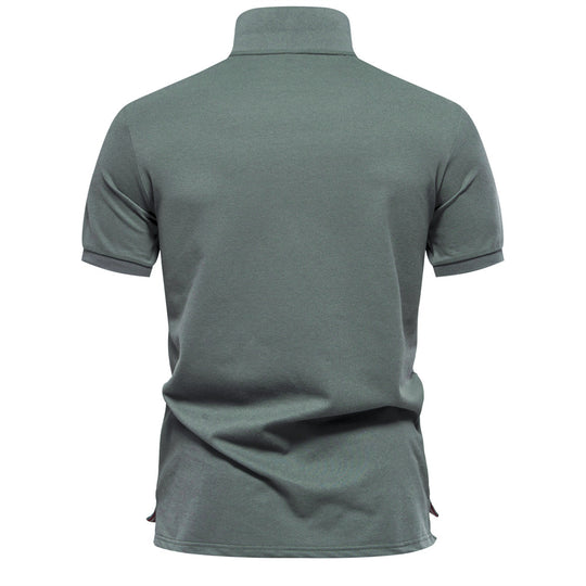 Herren Poloshirt mit floralen Ornamenten und klassischem Kragen EB