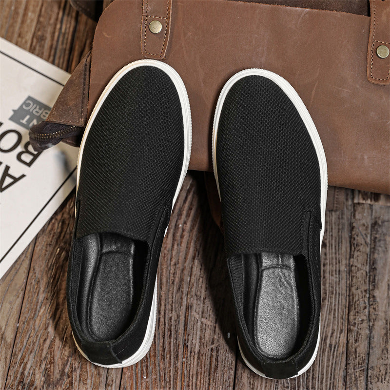 Damen Bequeme Slip-On Sneakers aus atmungsaktivem Textil EB
