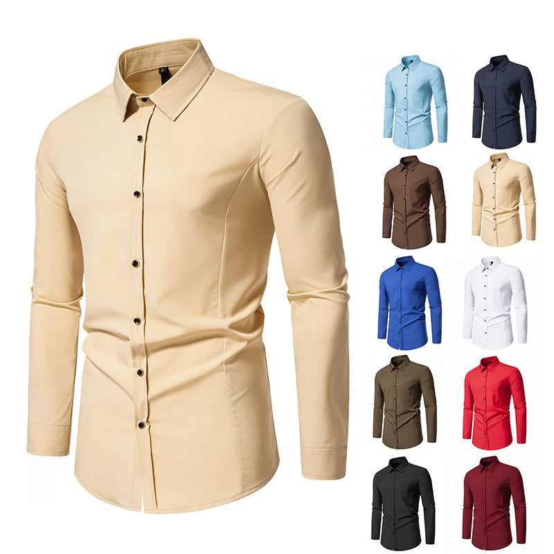 Herren modisches Langarmhemd mit elegantem Schnitt EB