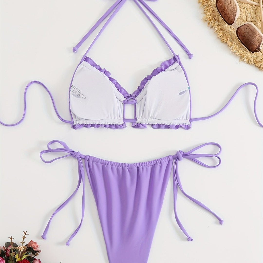 Damen Rüschen-Bikini mit verstellbaren Trägern EB