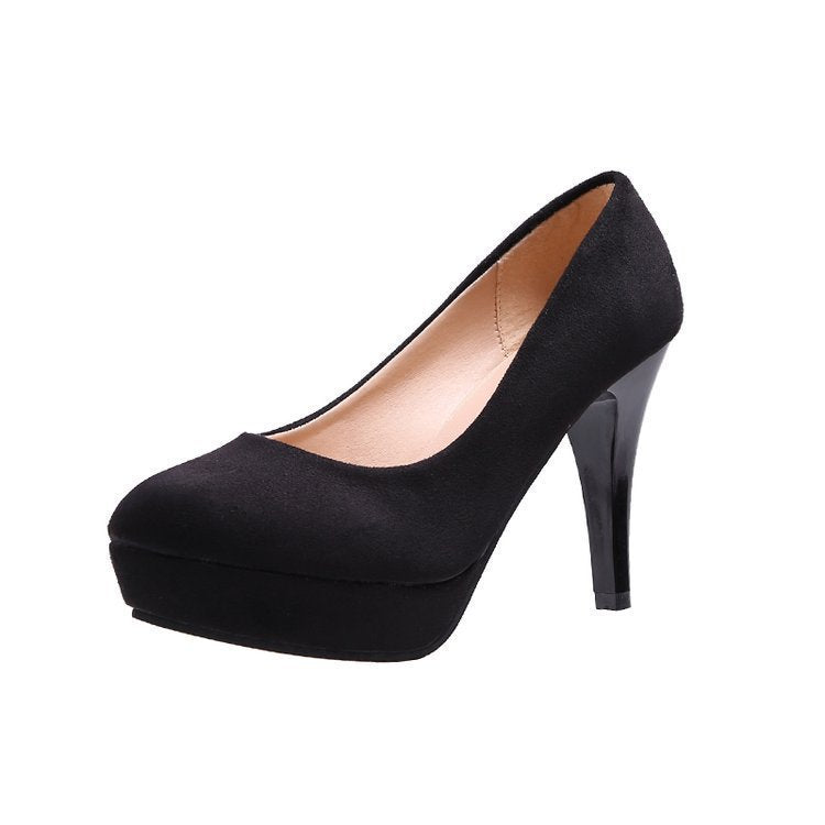 Damen elegante Plateau-Pumps mit komfortablem Sitz und hohem Absatz EB