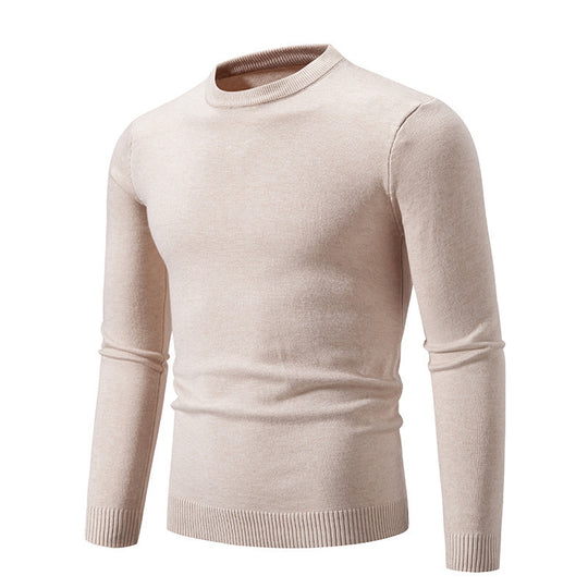 Herren eleganter Rundhals-Pullover aus feiner Baumwolle EB
