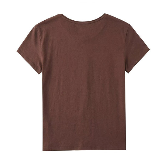 Damen T-Shirt mit minimalistischem Design und exklusivem Druck EB