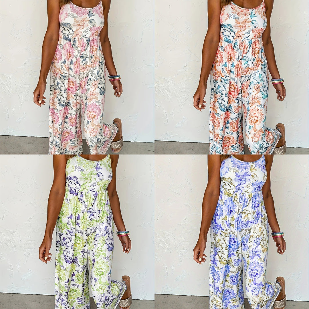 Damen Floral Maxikleid EB