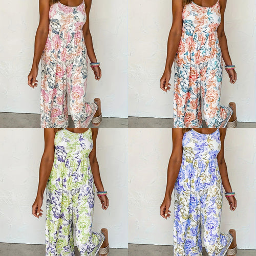Damen Floral Maxikleid EB